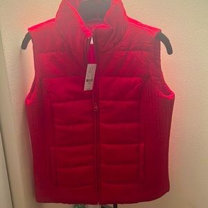 Red Puffer Vest  (small)